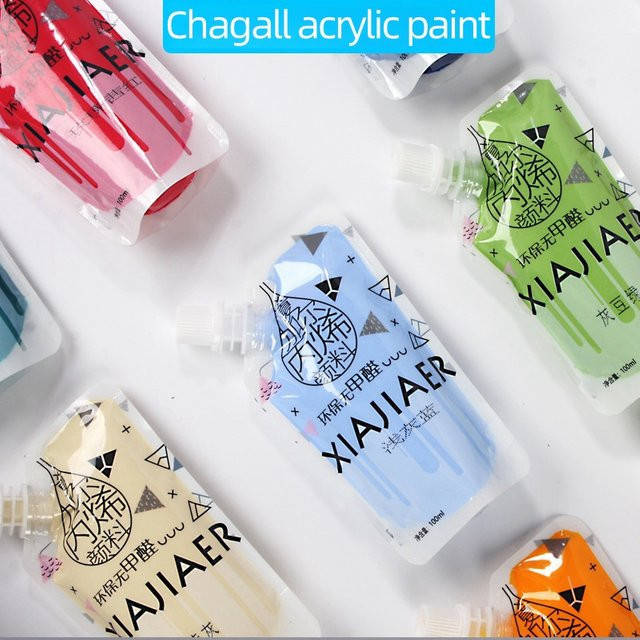 Xiajiaer Acrylfarbe Set mit 27 Farben für Kunstmalerei und Graffiti, 100 ml, Mehrfarbig - Bild 1