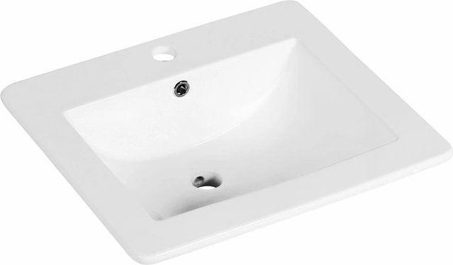 Kerra Einbauwaschbecken KR-530 aus Keramik in Weiß Glänzend - Bild 1