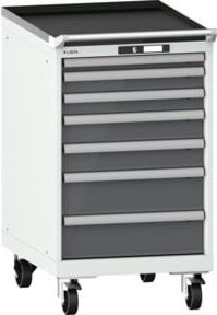 Lista Schubladenschrank mobil 27x36E mit Key Lock, grau/weiß, B/T/H: 56,4 x 72,5 x 99,0 cm - Bild 1
