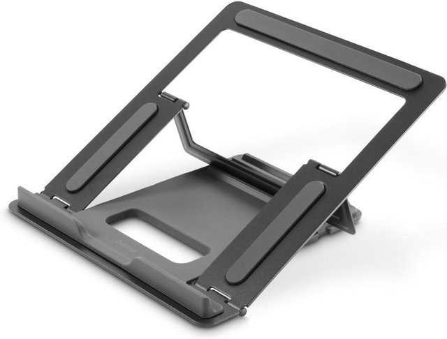 Hama Laptop-Stand aus Metall, 4-stufig neigbar und faltbar, für bis zu 15,6 Zoll, Grau - Bild 1