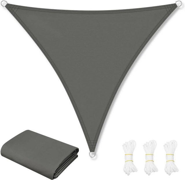 WOLTU Sonnensegel aus Polyester in Dunkelgrau mit UV-Schutz, B/B/H: 5 x 5 x 5 m - Bild 1
