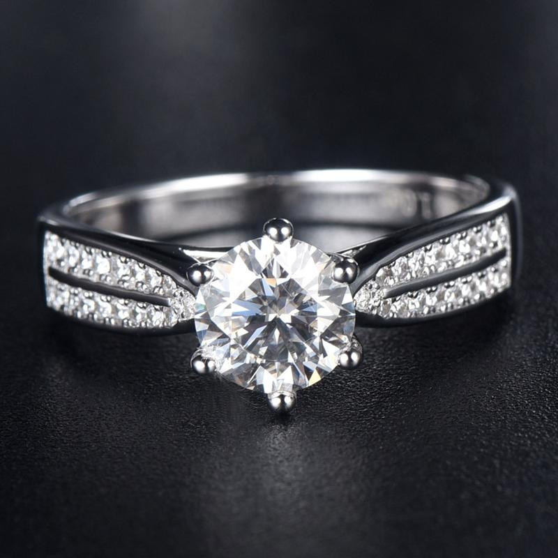 Wucifang Jewelry Ring 925 Silber, Diamant, Brillant, Damen - Bild 2