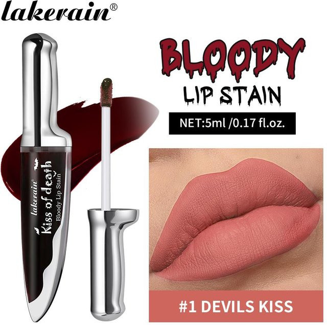Kuss des Todes Blutiger Fleck Lippen-Tönung, Black, Matt - Bild 1