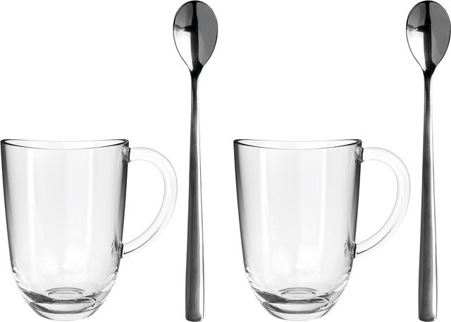 Leonardo Latte-Macchiato-Set aus Glas, transparent, stapelbar und spülmaschinenfest - Bild 1