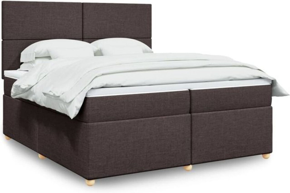 Vidaxl Boxspringbett mit Matratze in Braun aus Stoff, B/T: 200 x 200 cm - Bild 1