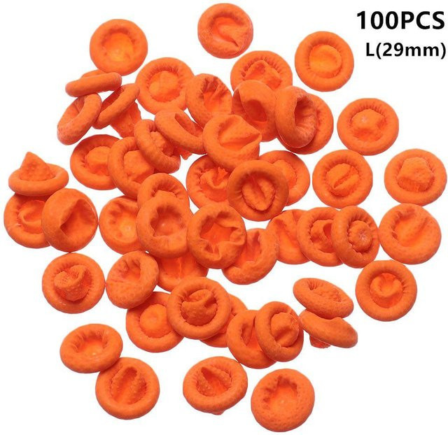 Ambiel Charm Fingerlinge, Latex, orange, 100 Stück - Bild 1