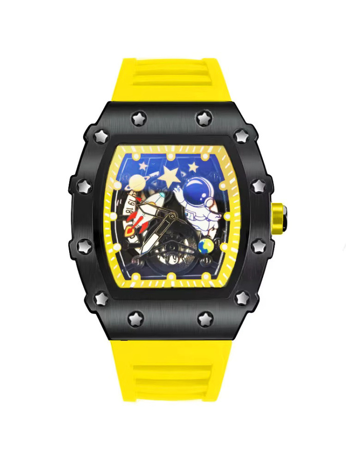 STARPERISH Armbanduhr, Quarz, Tonneau, Blau, Silikon, Herren - Bild 2