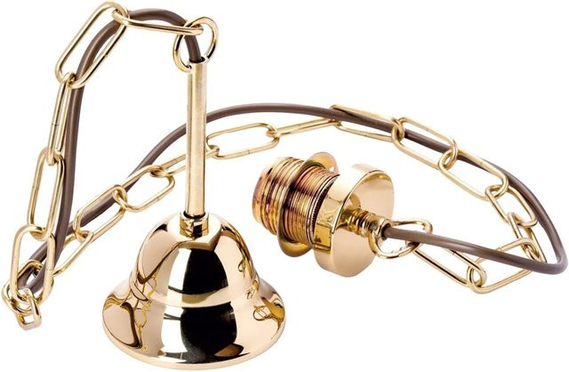 Orion Lightstyle Kettenaufhängung für E27 Lampen in Gold, Höhe: 100 cm - Bild 1