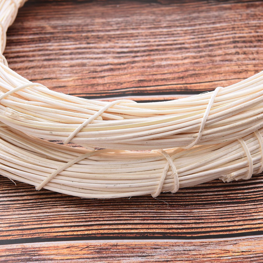 Künstlicher Weihnachts-Hängekranz aus Rattan von OutsideWorld, rund - Bild 5