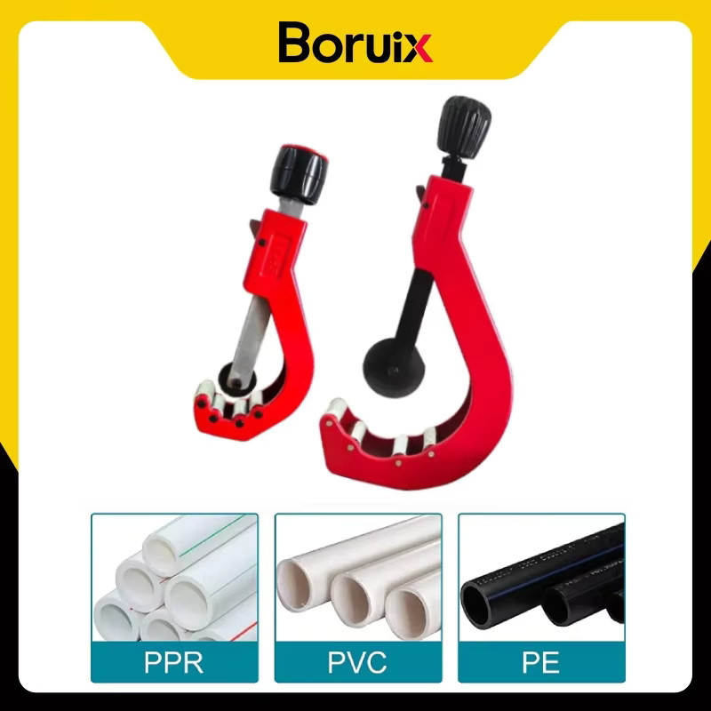 BORUIX Universal Rohrschneider für PE PPR PVC Rohre, Quick Cut Schere aus gehärtetem Stahl, Farbe: Rot, Schneidbereich: 14-120 mm - Bild 2