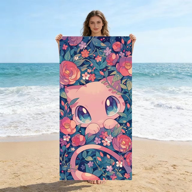 Potdemiel Pokémon Spirit Mikrofaser-Strandtuch in Multicolour, schnell trocknendes Badetuch für Sport, Yoga und Fitness - Bild 1