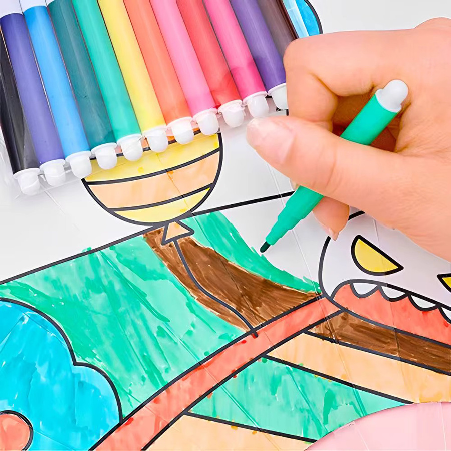 YMY Aquarell-Zeichenstifte, 2-teiliges Set, 6 Farben, Bunt / Mehrfarbig - Bild 3