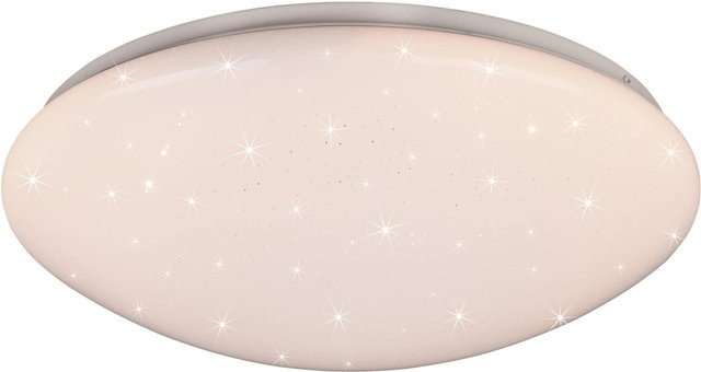 Reality LED-Deckenleuchte Lukida Weiß mit Sternenhimmelfunktion, dimmbar und mit Fernbedienung, rund, Durchmesser: 40 cm - Bild 1