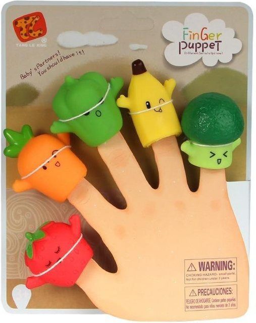Linyi toy car Mini Tiere Obst Gemüse Hand Fingerpuppen Spielzeug Set - Bild 1