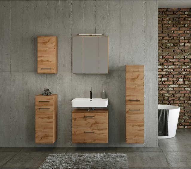 Held Möbel Unterbecken-Set Florenz 2-tlg. in Wotaneiche Braun-holzoptik Breite: 60 cm, Höhe: 54 cm, Tiefe: 35 cm - Bild 1