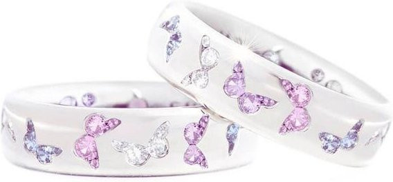 KaiTingu Jewelry Ring, Schmetterling, rosa, Damen - Bild 1