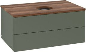 V&B Waschtischunterschrank Antao mit Beleuchtung in Grün lackiert, B/T/H: 80 x 36 x 50 cm - Bild 1