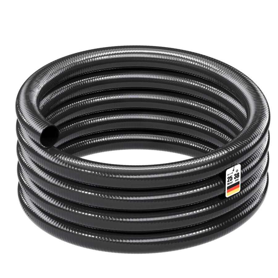 Wiltec Luisiana Teichschlauch Schwarz Ø 38 mm 25 m Flexibler Pumpenschlauch - Bild 2