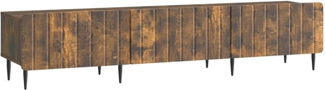 vidaXL TV-Schrank aus Holzwerkstoff in Geräucherte Eiche, Braun, B/T/H: 147 x 34,5 x 32 cm - Bild 1