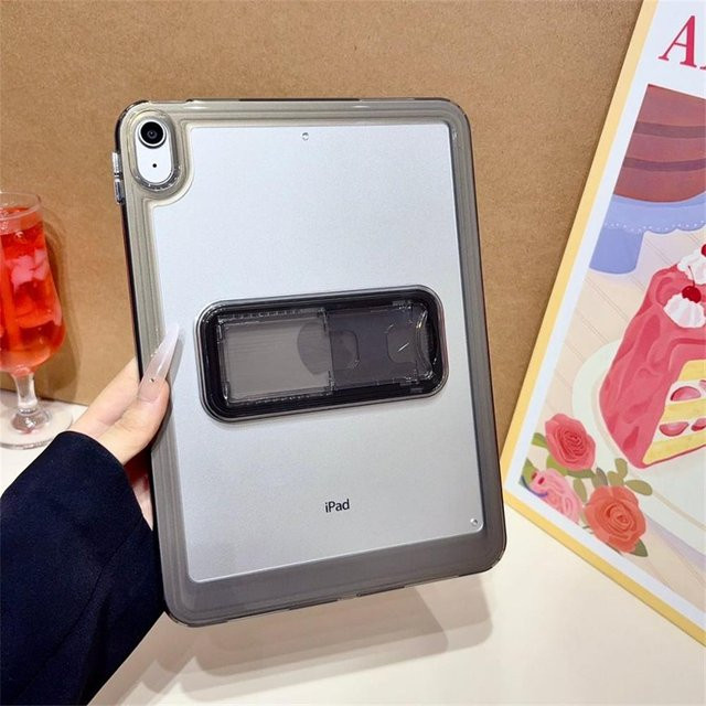 Acryl und TPU Schutzhülle mit Ständer für iPad Pro, iPad Air und iPad Mini in Schwarz und Transparent - Bild 1