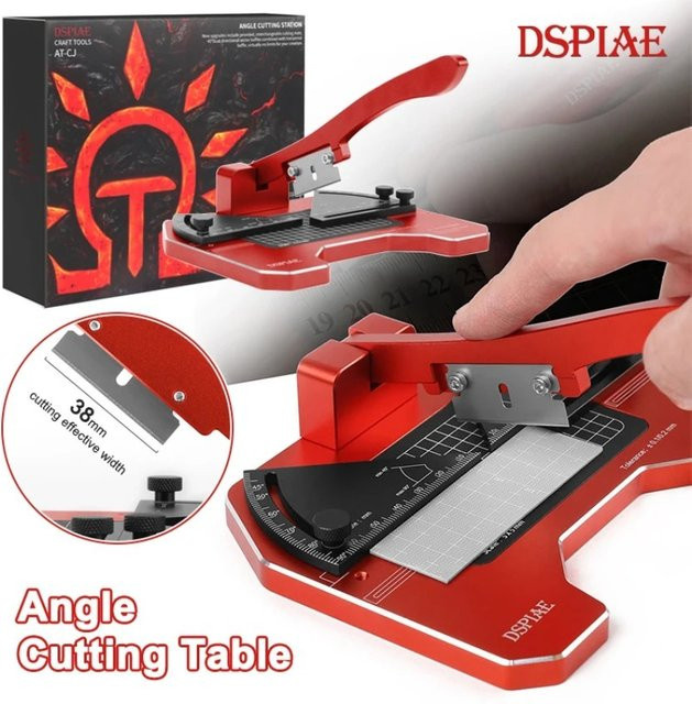 DSPIAE AT-CJ Schneidetischstation aus Aluminiumlegierung in Rot für Präzisionsarbeiten und Modellbau - Bild 1