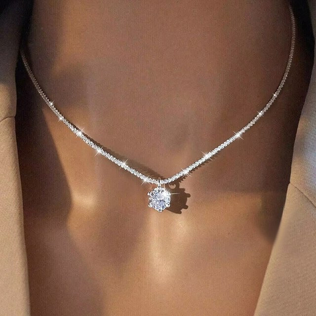 LOUTF Halskette, 925 Silber, Diamant, Weiß, Damen - Bild 1