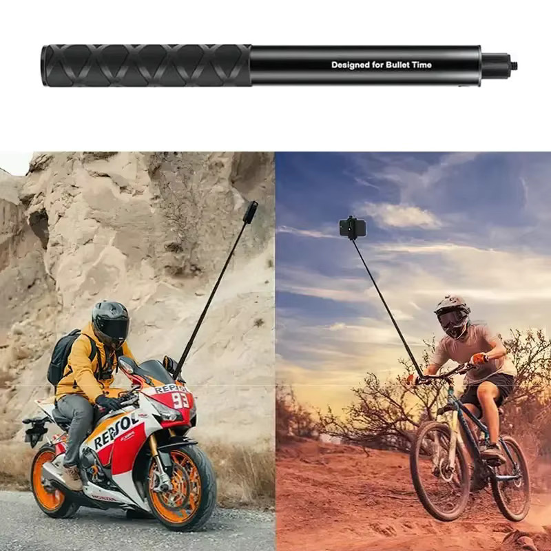 DIXSG Selfie Stick Halterung für Motorrad und Fahrrad in Schwarz für GoPro, DJI und Insta360 Kameras - Bild 5