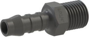 Riegler Gerader Einschraubstutzen R 3/4 a. für Schlauch LW 16 mm aus PA 6 in Schwarz - Bild 1