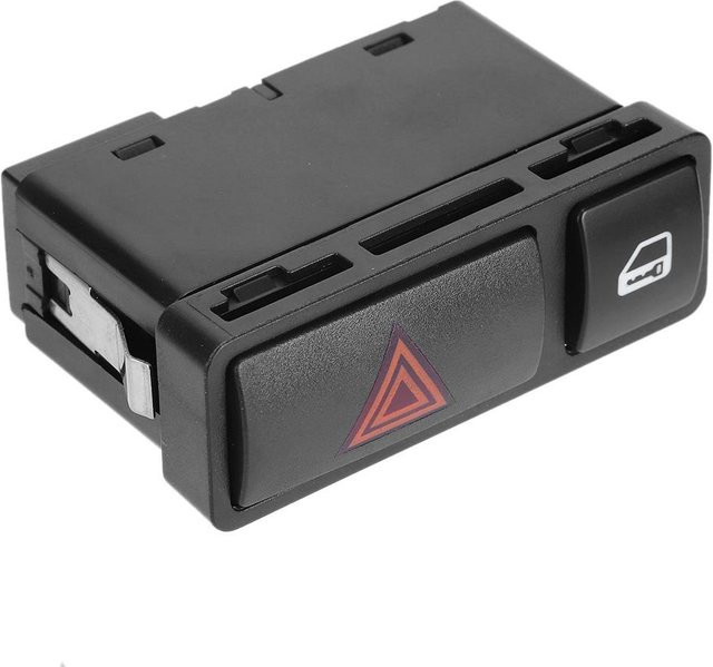 Koogeelife Warnblinker Türverriegelungsschalter in Schwarz passend für E46 3er - Bild 1