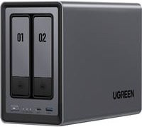UGREEN NASync DXP2800 NAS-System in Grau mit USB-C und Ethernet/LAN - Bild 2