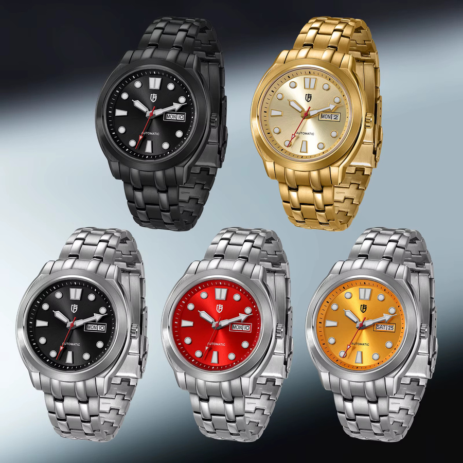 BERNY Armbanduhr Automatik, Edelstahl, Gold, Saphirglas, Herren - Bild 3