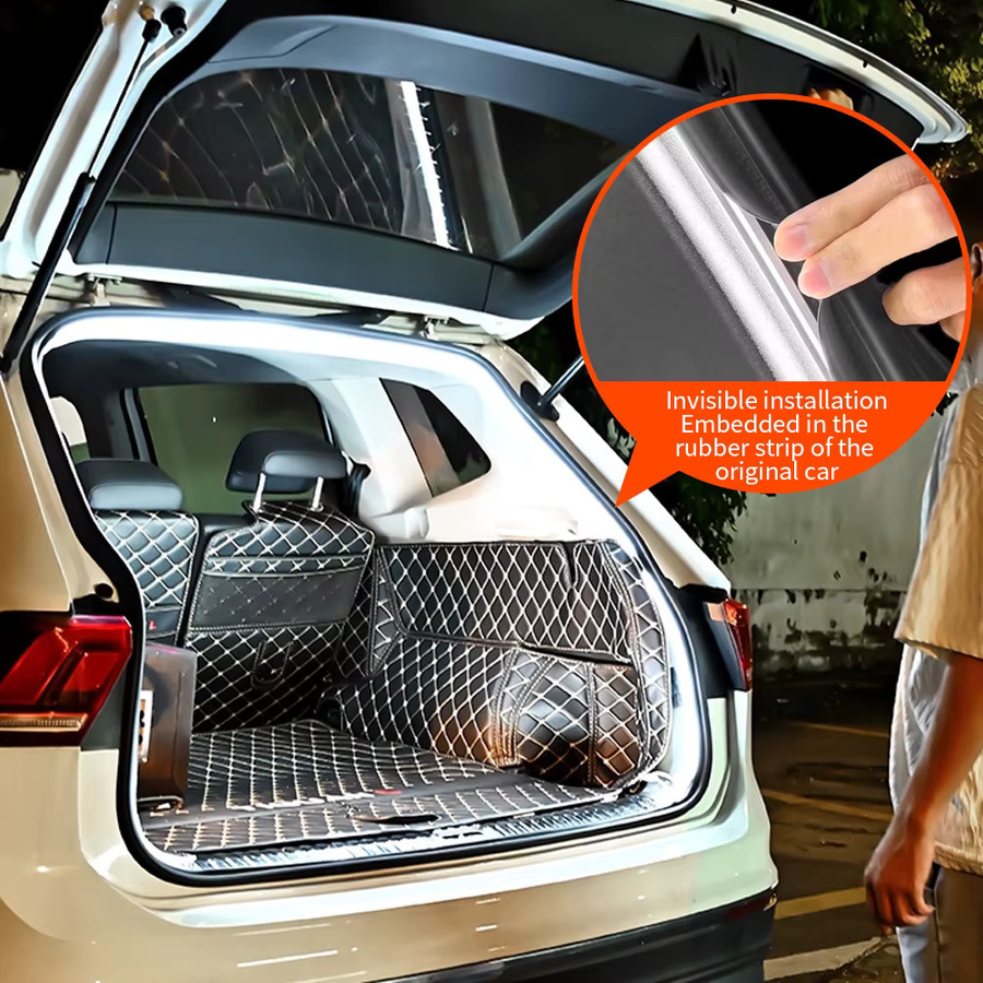 Flexible LED Umgebungsbeleuchtung für dein Auto aus Silikon in Weiß zur Dekoration von Heckklappe und Frunk - Bild 2