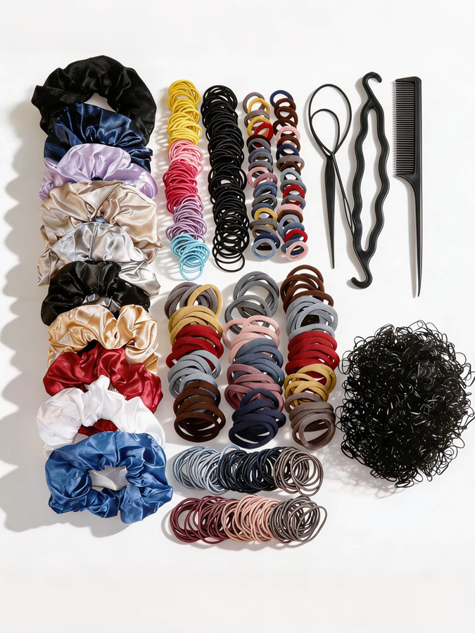 yanrong Haar-Accessoires-Set, elastische Haargummis und Haarbänder - Bild 4