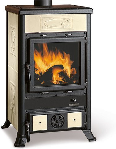 La Nordica Rosella R1 BII Kaminofen aus Naturstein in Schwarz und Beige mit 8,7 kW Leistung - Bild 3