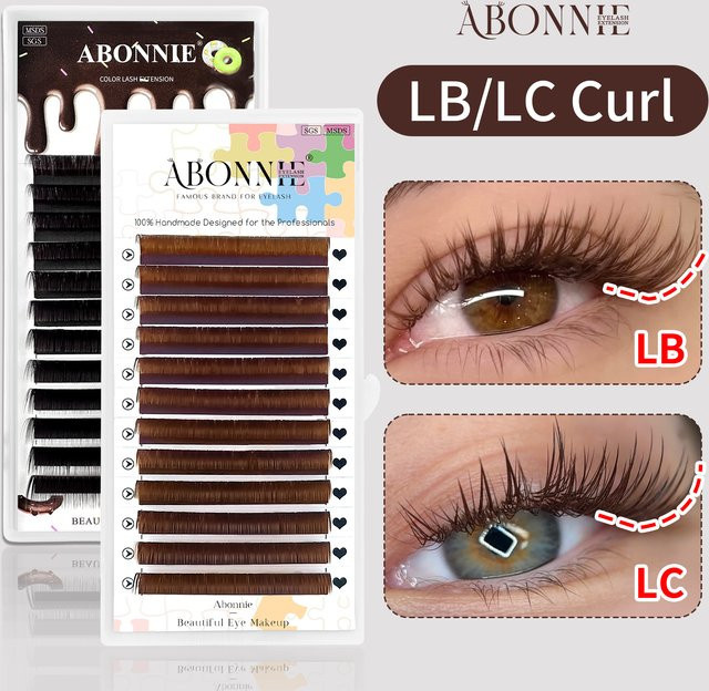 ABONNIE LB LC Curl Wimpernverlängerungen, Cocoa Brown, 0,05/0,07 - Bild 1