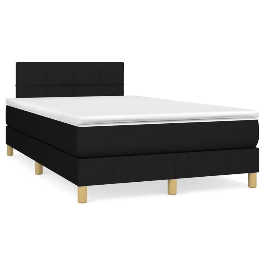 vidaXL Boxspringbett Hybrid mit Matratze Schwarz B/T/H: 120 x 200 x 78 cm - Bild 2