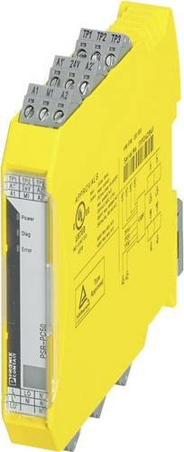 Phoenix Contact Sicherheitsrelais PSR-PC50-1NO-1DO-24DC-SP in Gelb, Betriebsspannung 24 V/DC, 1 Schließer, B x H x T: 12,5 x 112,2 x 1,75 cm - Bild 1