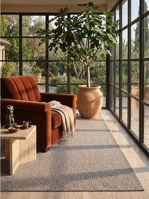 Kadima Design Flachgewebe-Teppich aus Polypropylen in Taupe/Beige B/L: 140 x 200 cm - Bild 1