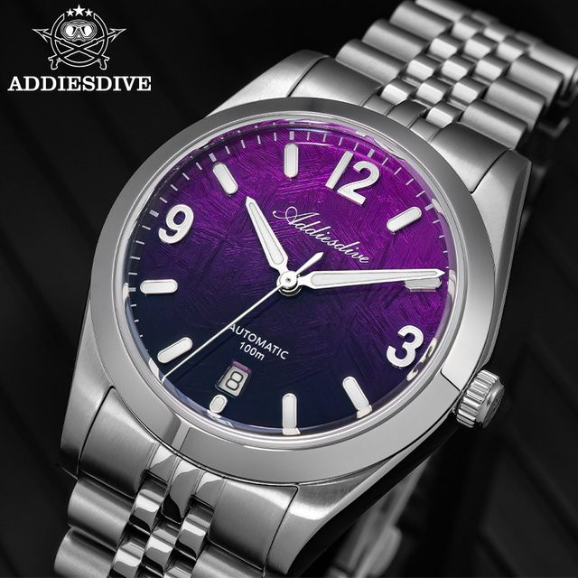 ADDIESDIVE Armbanduhr, Automatik, Edelstahl, Blau, Saphirglas, Herren - Bild 1