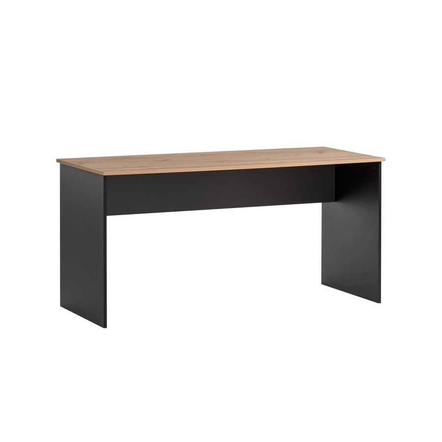 PROREGAL Schreibtisch Raven in Eiche-dunkel und Schwarz, H x B x T: 74 x 150 x 65 cm - Bild 2