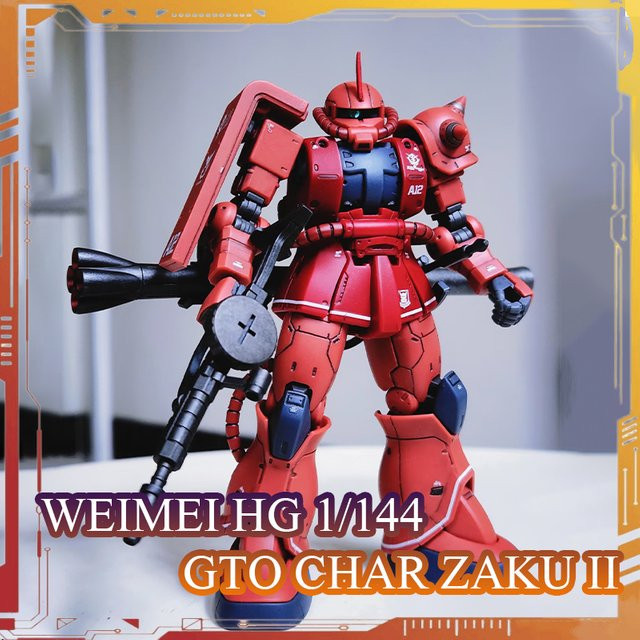 WEIMEI Char Zaku II Actionfigur, 1/144 Maßstab, Montage Modellbausatz - Bild 1