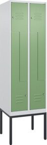 C+P Z-Spind Classic PLUS Garderobenschrank mit 4 Fächern, Gestell aus Stahl mit Zylinderschloss und Garderobenstange, B/T/H: 212 x 60 x 50 cm - Bild 1