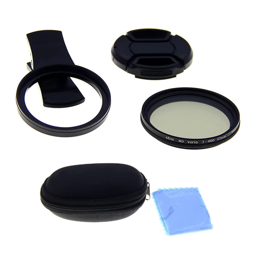 QA08I Solar Eclipse ND Filter Set 2-400 für Smartphone und Kamera, 52 mm, Schwarz mit Clip-Objektivdeckel - Bild 6