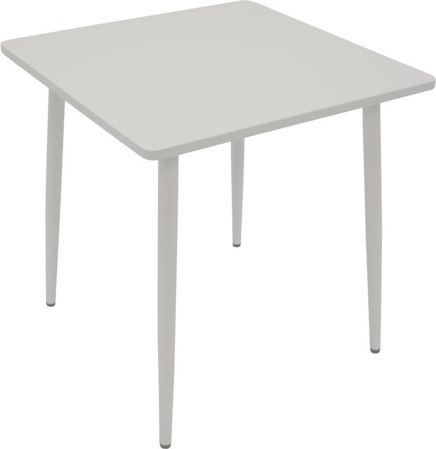 DEGAMO Bistrotisch DENVER quadratisch aus Metall in Weiß, B/T/H: 70 x 70 x 70 cm - Bild 1