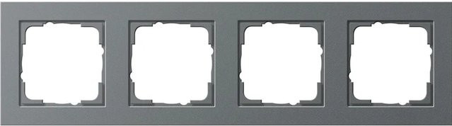 Gira Abdeckrahmen 4-fach Serie E2 in Anthrazit aus Kunststoff mit IP20 Schutzart - Bild 1