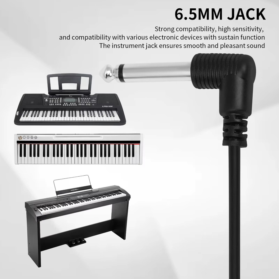 IRIN Piano Sustain-Dämpferpedal in Schwarz mit Polaritätsschalter für elektronische Klaviere und MIDI-Keyboards - Bild 4