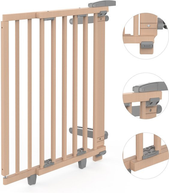 Geuther Treppenschutzgitter Oris aus Buchenholz für Öffnungen von 67 cm bis 95 cm - Bild 1