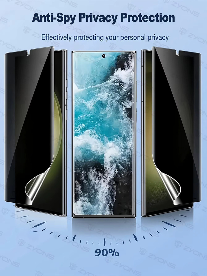 Samsung Galaxy S25 Ultra S24 S23 S22 S21 S20 Plus Sichtschutz Hydrogel-Displayschutzfolie mit Selbstreparatur-Effekt - Bild 2