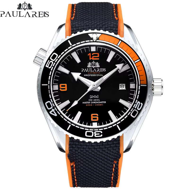 PAULAREIS P Armbanduhr Automatik, Edelstahl, Kautschuk, Herren - Bild 2