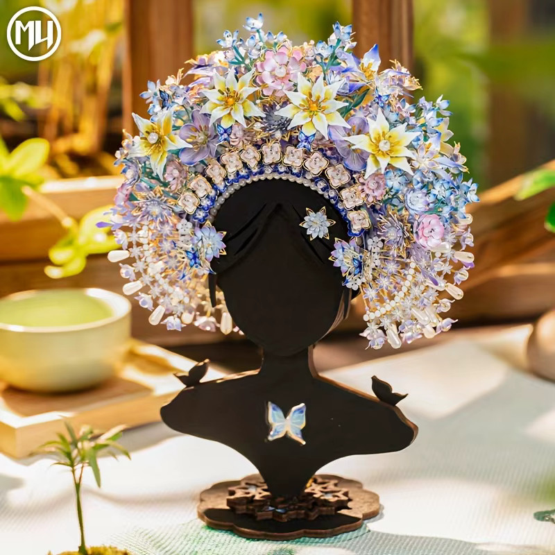 MU Haarnadel-Blumenkranz, 3D Stereoskopisches Metallpuzzle, Bunt / Mehrfarbig - Bild 5